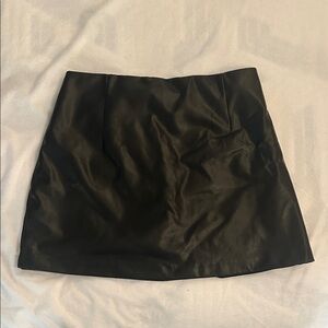 Abercrombie & Fitch Black Vegan Leather Mini Skirt